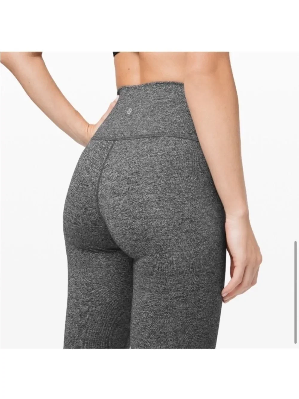 Lululemon Wunder Under Crop High-Rise Gray Leggings Women’s Size 6